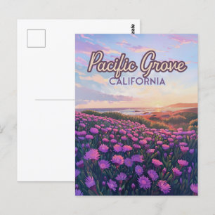 Pacific Grove Californië Monterey Magic Paarse Briefkaart