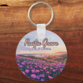 Pacific Grove Californië Monterey Magic Paarse Sleutelhanger (Voorkant)