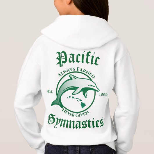 pacific gymnastics witte pullover trui (Achterkant)