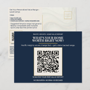 Pacific Heights luxe huis waarde QR-code makelaar Briefkaart