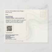 Pacific Heights luxe huis waarde QR-code makelaar Briefkaart (Achterkant)