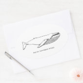Pacific Humpback Whale Ovale Sticker (Envelop)