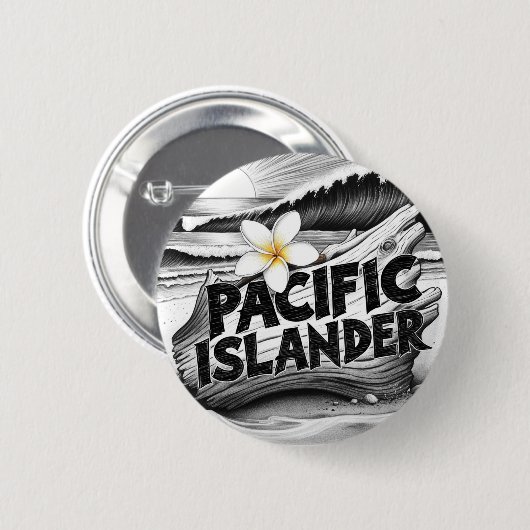 Pacific Islander Pride Ronde Button 5,7 Cm (Voorkant /achterkant)