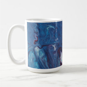 Pacific kookt over 3 Deep Blue Abstract Mok