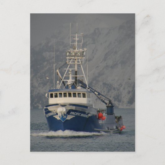 Pacific Mariner met Freezing Spray, Unalaska Isla Briefkaart (Voorkant)