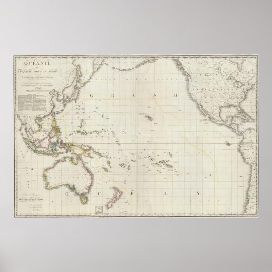 Pacific North American Map Poster (Voorkant)