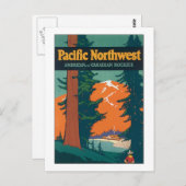 Pacific Northwest American en Canadian Rockies Briefkaart (Voorkant / Achterkant)