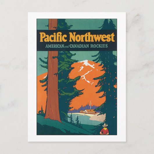 Pacific Northwest American en Canadian Rockies Briefkaart (Voorkant)