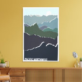 Pacific Northwest Canvas Afdruk (Insitu (Woonkamer))