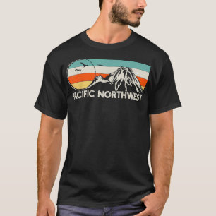 Pacific Northwest Mountain Retro T-shirt