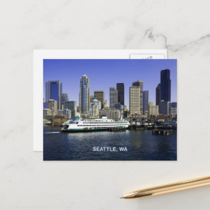 Pacific Northwest Seattle Veerboot & Gebouwen Briefkaart