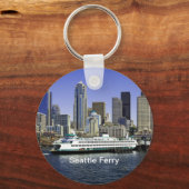 Pacific Northwest Seattle Veerboot & Gebouwen Sleutelhanger (Voorkant)