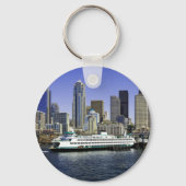 Pacific Northwest Seattle Veerboot & Gebouwen Sleutelhanger (Achterkant)