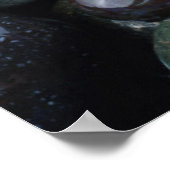 Pacific Northwest USA, kleurrijke riviergesteente Poster (Hoek)