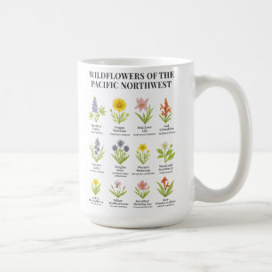 Pacific Northwest Wildflowers - Waterverf stijl Koffiemok