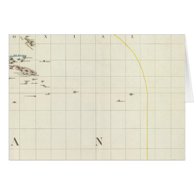 Pacific Ocean Engraved Map (Voorkant Horizontaal)