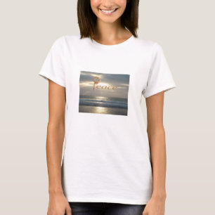 Pacific Ocean Photo Evening Sky Setting Sun Peace T-shirt