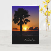 Pacific Ocean Sunset, denken aan jou Kaart (Gele Bloem)