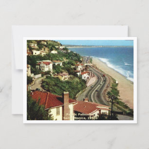 Pacific Palisades, Santa Monica CA jaren 50 Briefkaart