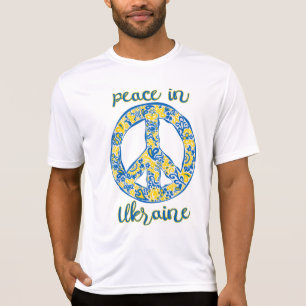 Pacific peace sign quote onder Oekraïense vlag T-shirt