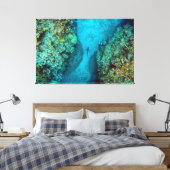 PACIFIC REEF HAAI 40x60 Canvas Afdruk (Insitu (Slaapkamer))