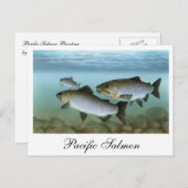 Pacific Salmon Painting Briefkaart (Voorkant / Achterkant)