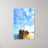 PACIFIC SCHIPBREUK 32x48 Canvas Afdruk (Voorkant)