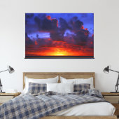 PACIFIC SUN FIRE 40x60 Canvas Afdruk (Insitu (Slaapkamer))