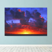 PACIFIC SUN FIRE 40x60 Canvas Afdruk (Insitu (Houten vloer))