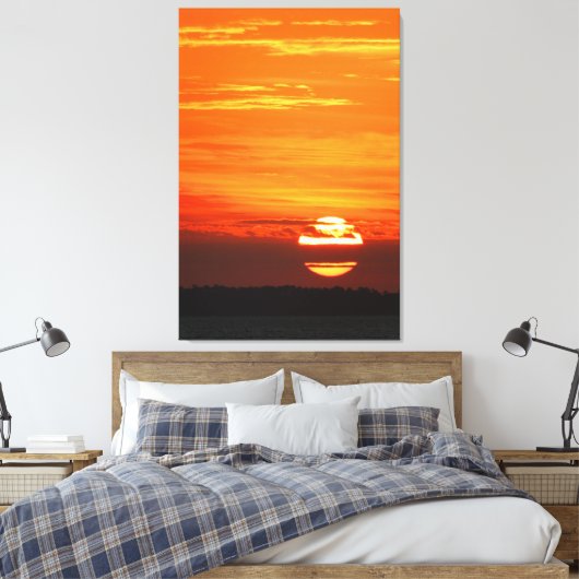 PACIFIC SUNSET 32x48 Canvas Afdruk (Insitu (Slaapkamer))