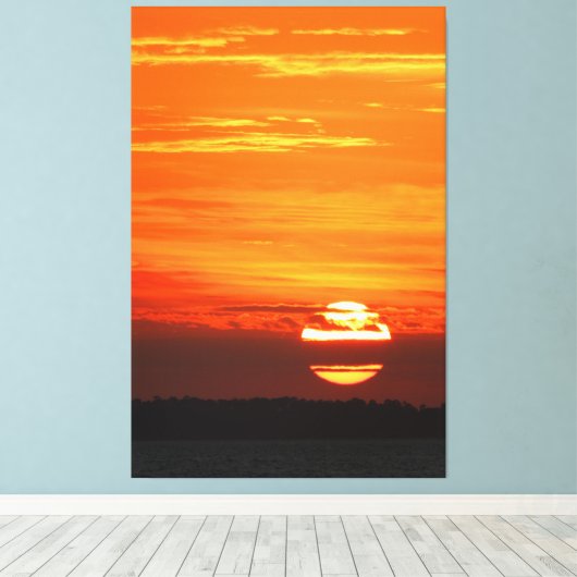 PACIFIC SUNSET 40x60 Canvas Afdruk (Insitu (Houten vloer))