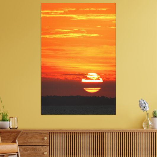 PACIFIC SUNSET 40x60 Canvas Afdruk (Insitu (Woonkamer))