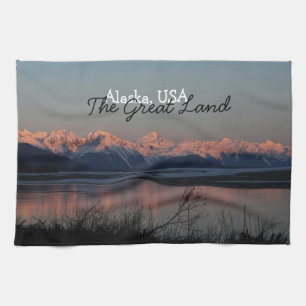 Pacific Sunset; Alaska Souvenir Theedoek