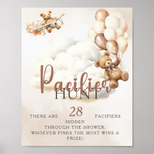 PACIFIER HUNT We kunnen nauwelijks wachten Baby sh Poster