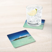 Pacifisch eiland met onderzetter palmbomen (Insitu)