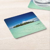 Pacifisch eiland met onderzetter palmbomen (Schuin)