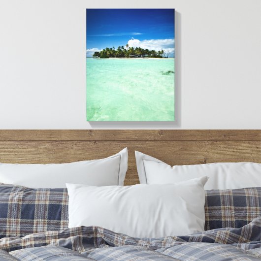 Pacifisch eiland met palmbomen canvas (Insitu (Slaapkamer))