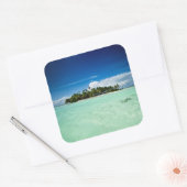Pacifisch eiland met palmbomen sticker (Envelop)