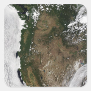 Pacifische noordwestelijke regio van de Verenigde  Vierkante Sticker