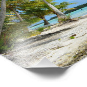 Pacifische palmstrand foto afdruk (Hoek)