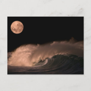 Pacifische stormgolven Noordkust van Oahu, Hawaï Briefkaart