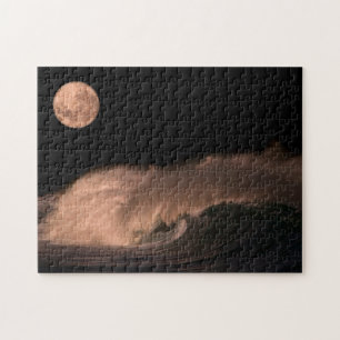 Pacifische stormgolven Noordkust van Oahu, Hawaï Legpuzzel