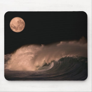 Pacifische stormgolven Noordkust van Oahu, Hawaï Muismat