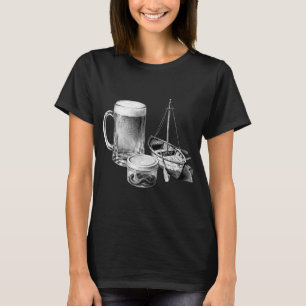 Pacifisht Pacifist Vissen Vintage Zonsondergang Gr T-shirt