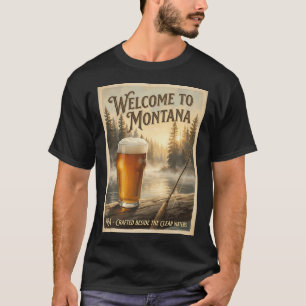 Pacifisht Pacifist Vissen Vintage Zonsondergang Gr T-shirt