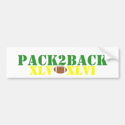 PACK2BACK VLV-XLVI BUMPERSTICKER (Voorkant)