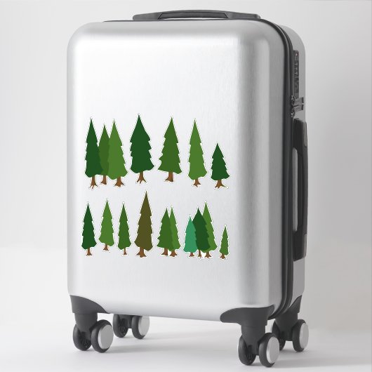 Pack autocollant à feuillage persistant Green Pine (Sur valise)