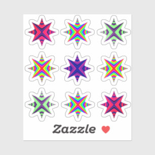 Pack autocollant coloré Christmas Stars