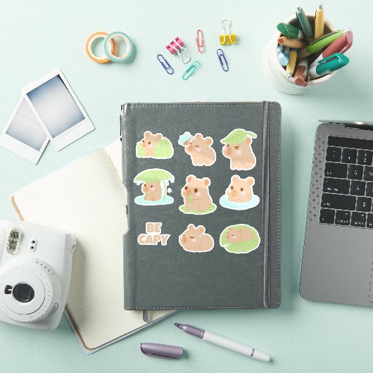 Pack autocollant Cute kawaii Capybara (Couverture iPad)