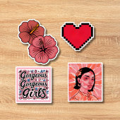 Pack autocollant Cute Retro